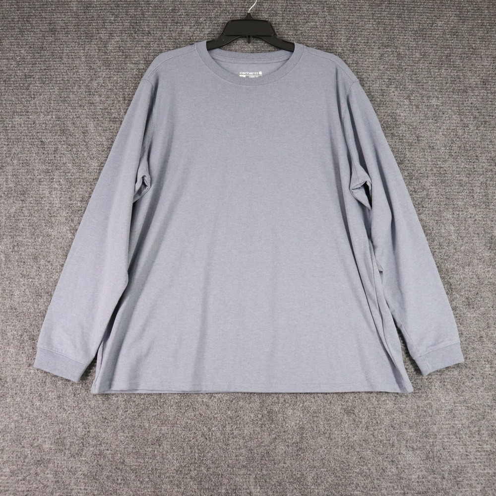 Carhartt Loose Fit Long Sleeve T Shirt Women's XL Gray Logo Sleeve Graphic Tee - Picture 4 of 9